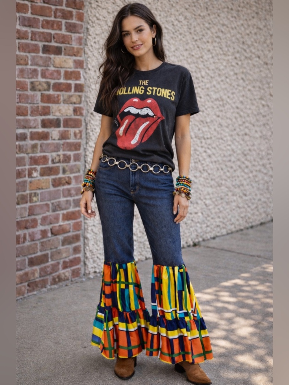For sale during live show. UpcycledFlared Jeans